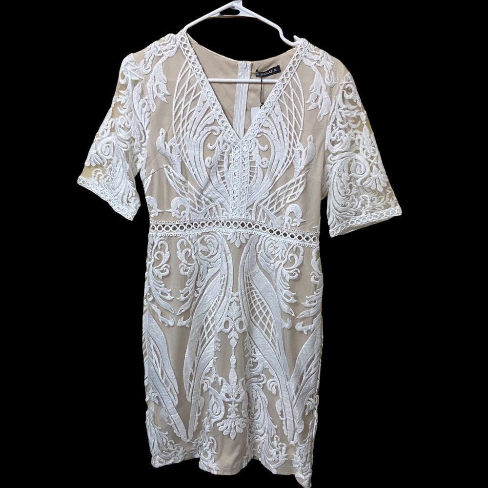 Sheilay Cream Dress Lace NWT SZ SMALL